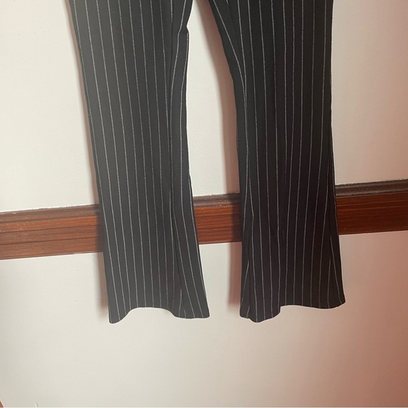 Y2K Black Flared Pinstripe Pants XS - Picture 4 of 5